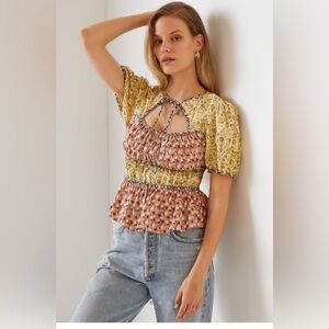 Current Air Tie Collar Blouse
